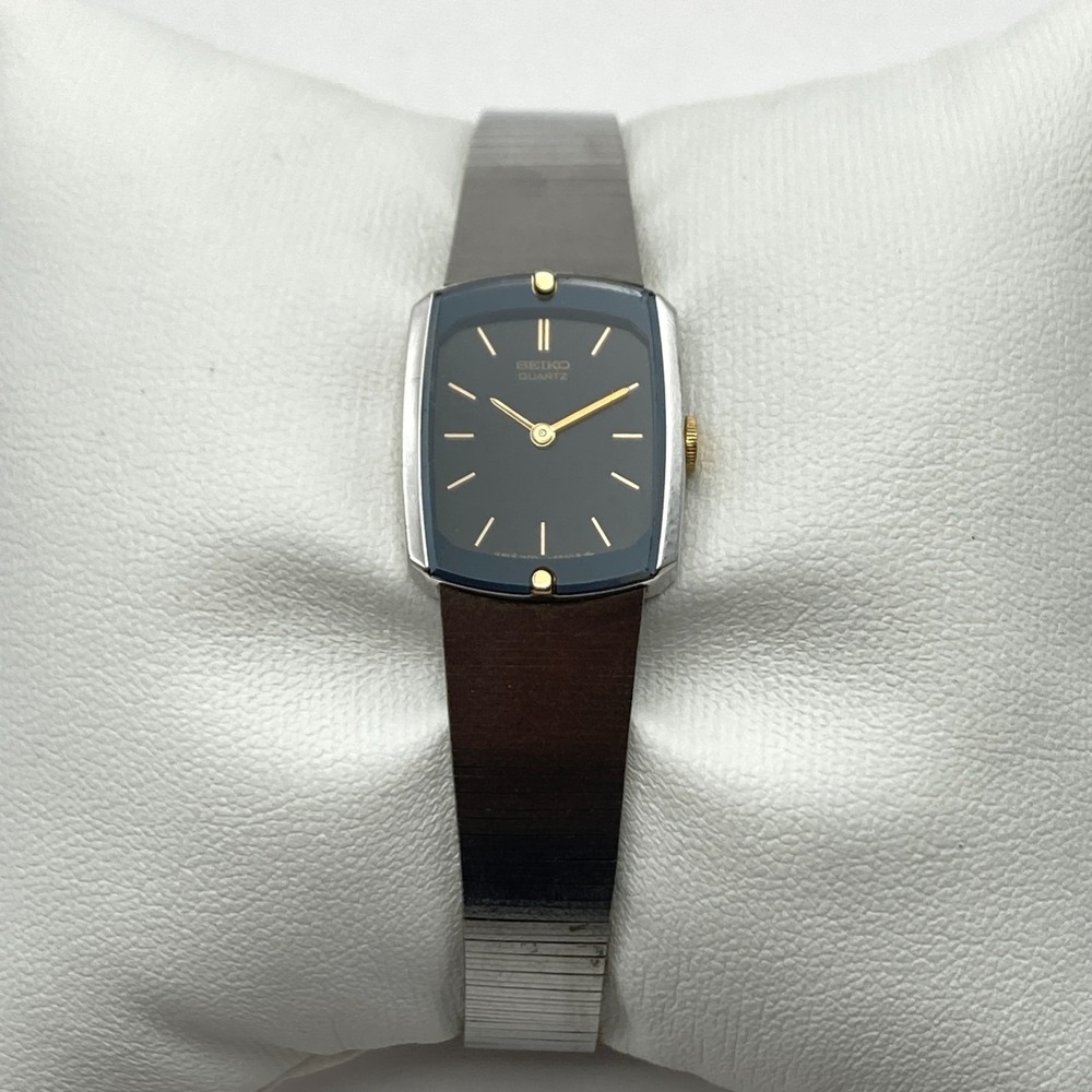 Vintage Seiko Women's Watch Tank 17mm Silver Tone 1400-8500 New Battery 6.25" - Picture 2 of 13
